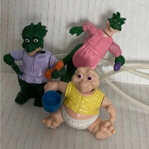 Lot of 3 VTG Disney Dinosaurs Pump Figures TV Show Sinclair Toy Set McDonald’s